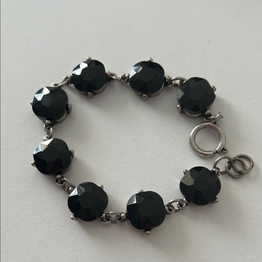 Black jet bracelet,  6 1/2” long